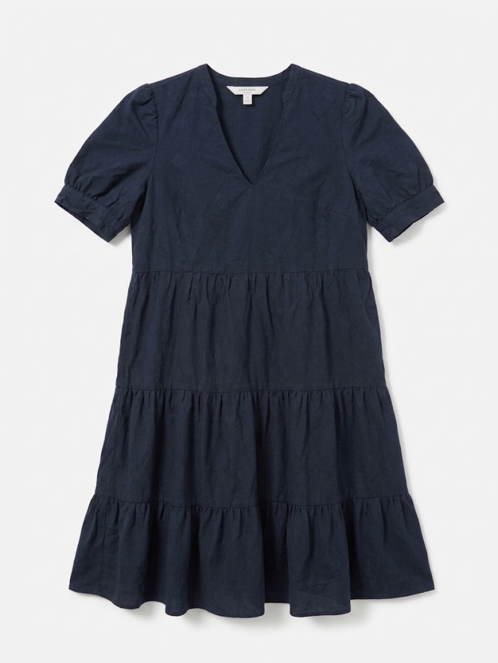Ever New Denim Tiered V-Neck Dress - Size 6